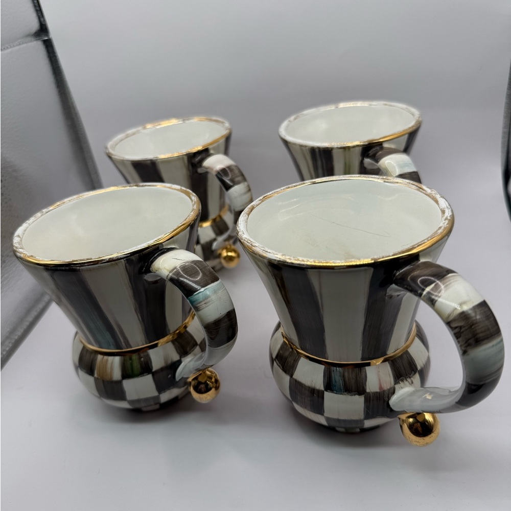 MACKENZIE CHILDS Courtly Check Ceramic Mug